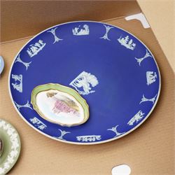 Collection of Wedgwood items, including hand painted trinket dish with an image of Whitby Abbey