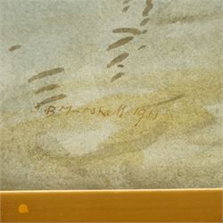 John Blyth Marshall (British 1898-1930): 'Mouth of the Lossie' (Lossiemouth) Scotland, pair watercolours signed and inscribed 24cm x 34cm (2)