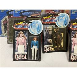 Star Trek - Eaglemoss Official Starships Collection three unopened issue No.1 and Issue No.2; five boxed Fabbri metal figures; and four carded action figures; together with Dr. Who - Eaglemoss Official Figurine Collection unopened Issue No.1; Dr. Who Monster Invasion parts 2 & 3, both unopened; four Dapol carded Dr. Who action figures and two others.