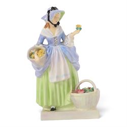 Four Royal Doulton figures, comprising Veronica HN1517, June HN2027, Easter Day HN2039, Springflowers HN1807
