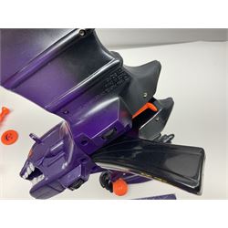 Group of early 90s Marvel/DC Comics toys; 1993 Kenner Batmobile with original Batman figure and plane; Marvel Comics Spider-Man 1994 Web of Steel series Hobgoblin Wing Bomber, incomplete Daily Bugle Playset and Scorpion; assorted figurines and later accessories 