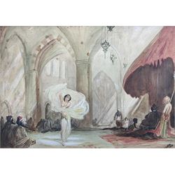 F Suntier (Early 20th century): The Harem, watercolour signed and dated 1928, 26cm x 36cm