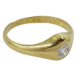 Early 20th century single stone diamond ring, London 1926, diamond approx 0.30 carat