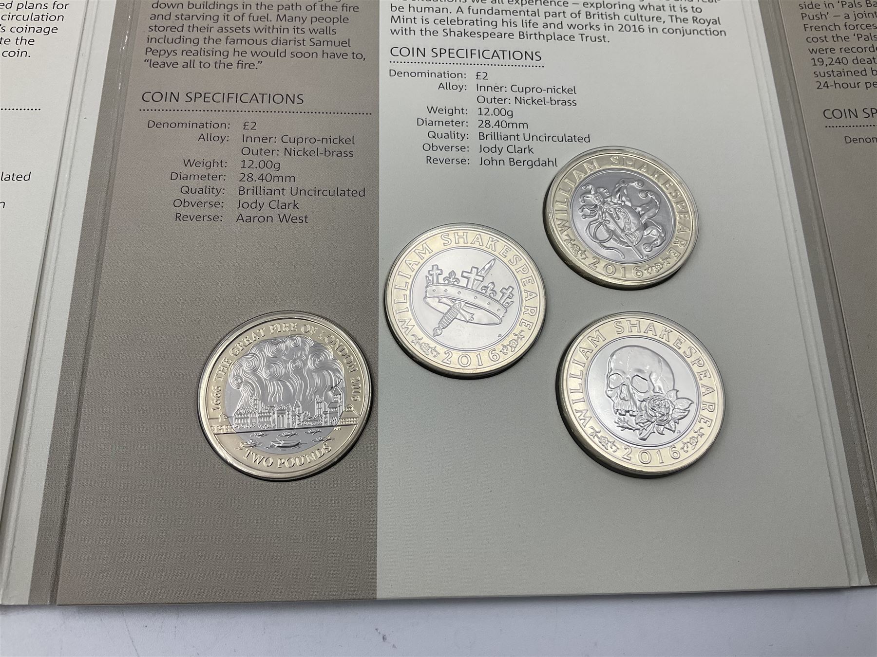 Two The Royal Mint United Kingdom Annual Coins Sets, dated 2015 and 2016, both in card folders with certificates