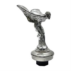 Rolls Royce Spirit of Ecstasy car mascot, signed Charles Sykes and dated 6.2.11 to the base, H16cm