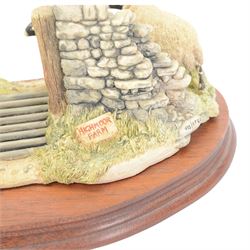 Border Fine Arts Steady Lad, Steady,  model No. JH90 by Ray Ayres, with certificate, and Right Place, Wrong Time No. JH104, both on wooden bases