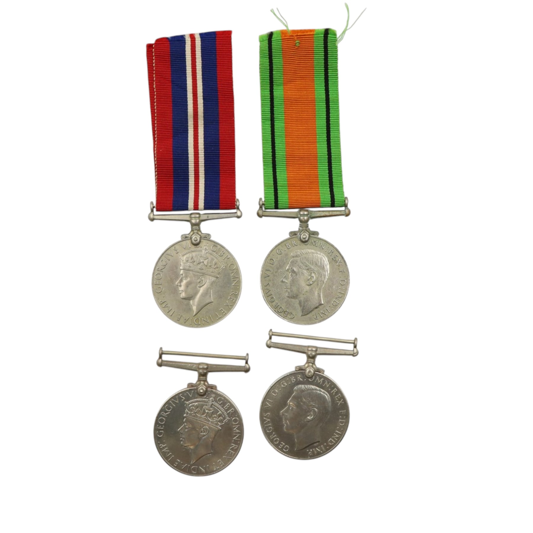 WWII British group, comprising 1939-45 Star, War medal and Defence medal, awarded to H.R Dowson in original box together with three other WWII medals comprising War medal, Defence medal and 1939-45 star  