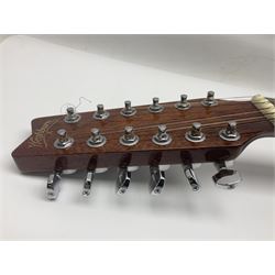 Washburn 12 - string acoustic guitar, model D10S12; serial no.G02052845; L107cm; in CNB soft carrying case