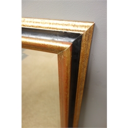  Rectangular bevel edge mirror in painted frame, W71cm, H101cm  