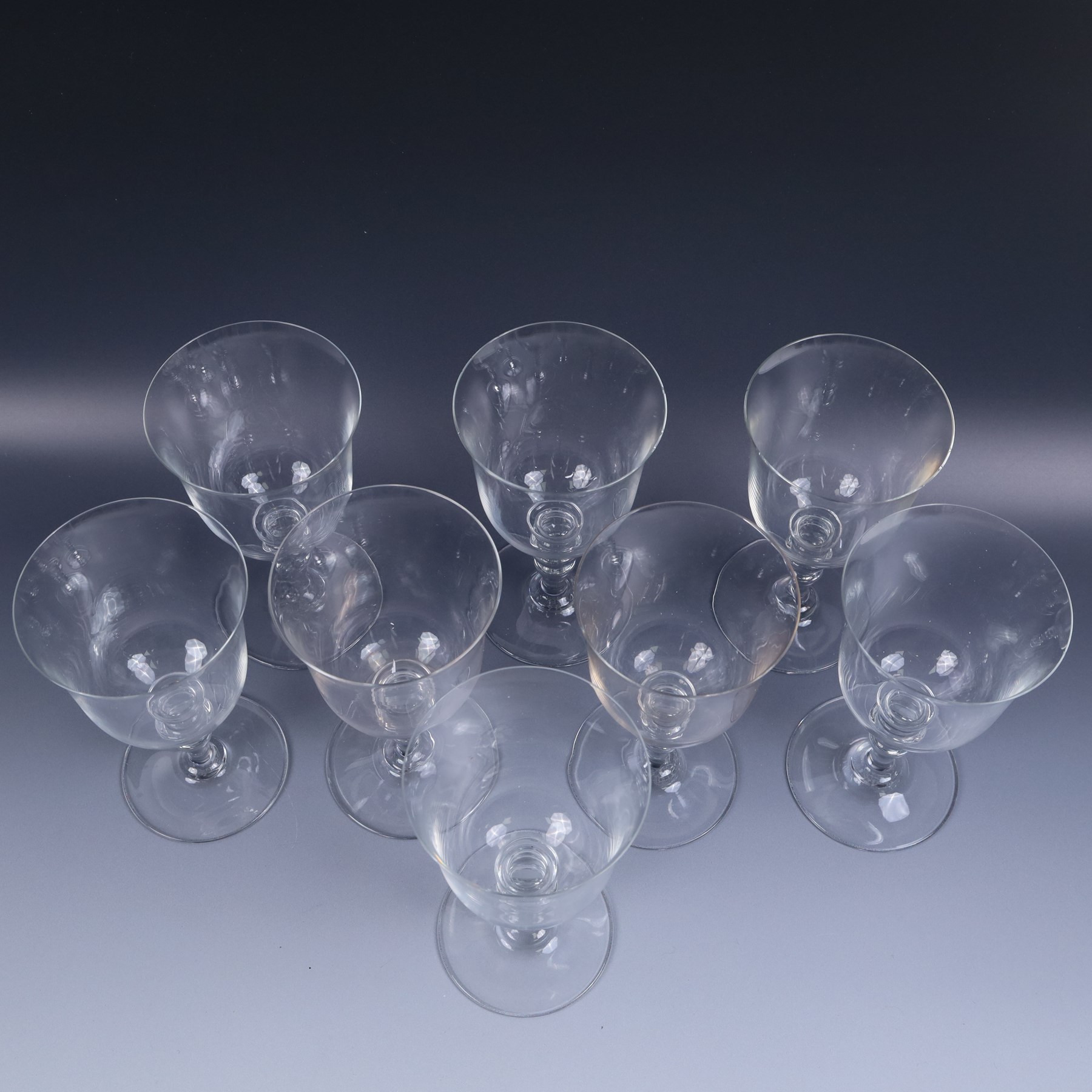 Set of eight Baccarat wine glasses, H18cm