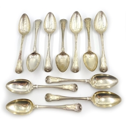  Set of eleven silver kings pattern tablespoons by William Eley, William Fearn & William Chawner London 1813 30oz  