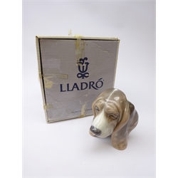  Lladro Basset Hound head no. L1149, with original box, H15cm  