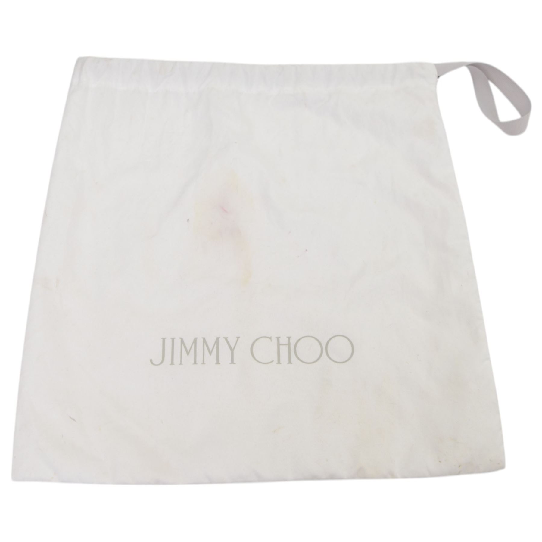 Jimmy Choo 'Cara Sue 164' handbag, with pleated suede body in 'Robot Blue' colourway, with gold tone chain shoulder strap and bow clasp, the leather interior with slip pocket, in Jimmy Choo dust bag with certificate of authenticity, H16cm, w18cm