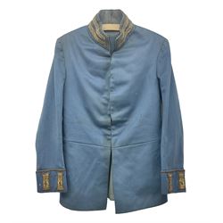 Late 19th century German Mecklenburg dragoon colonel's tunic in blue with gold bullion decoration
