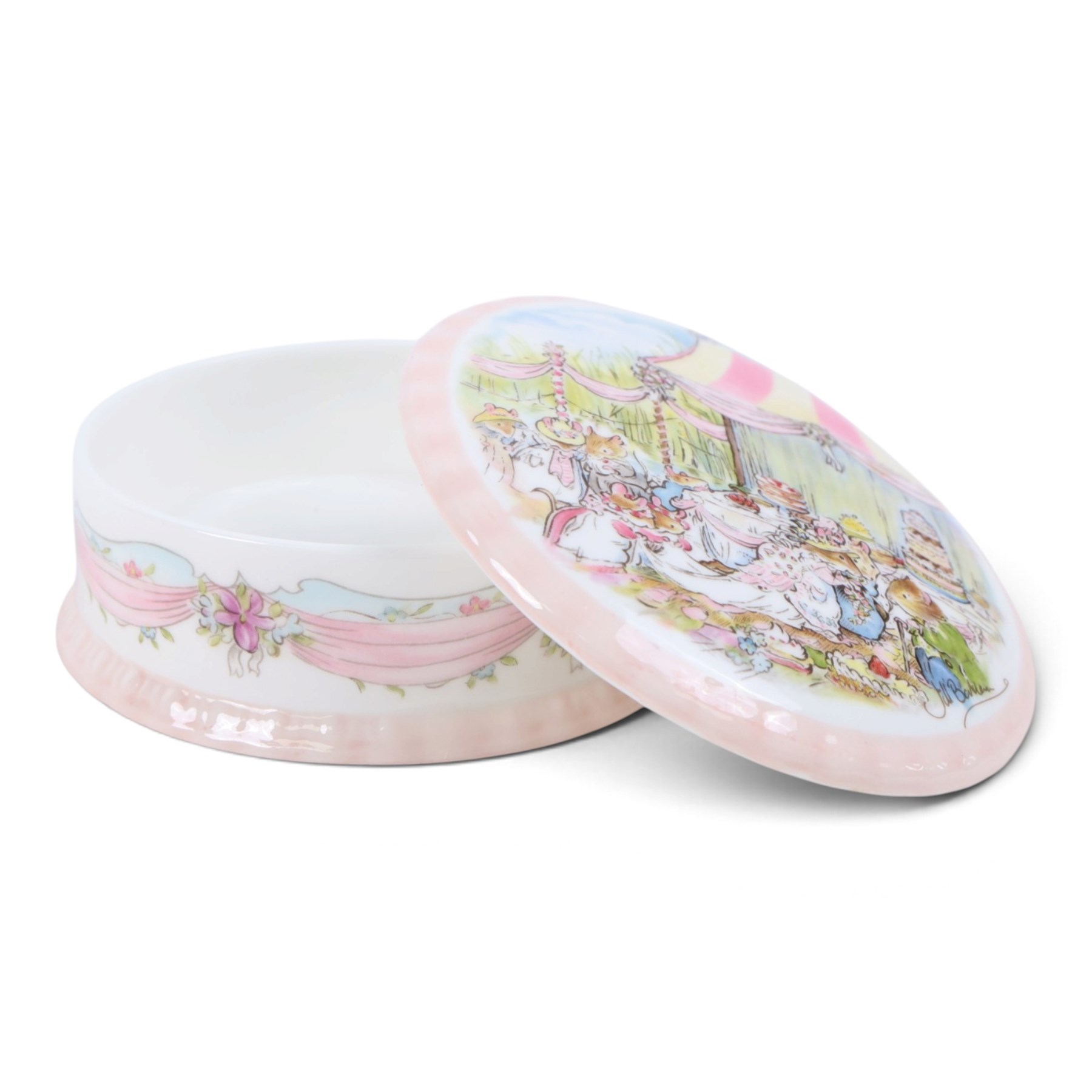 Royal Doulton Brambly Hedge Afternoon tea sets, for Spring, Summer and Autumn, together with winter plate and saucers and two trinket dishes   