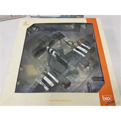 Nine 1:72 scale model aeroplanes comprising four ‘Sky Guardians’, F-16 Fighter Falcon, Sea Vixen FAW.2 899 Sqd XP924, Gloster Javelin FAW 9R 64 Sqd RAF XH766, and Sea Vixen F(AW) Mk2 XN694/305/BL No 892 Sqd RNAS Yeovilton; with three Hobby Master models, one Ixomodels model and one 72 Aviation model  (9)