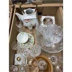 Collection of ceramics, including Royal Doulton Berkshire tea wears, Brambley Hedge trinket dish and bowl, Lurpak butter dish and toast rack etc, in four boxes  