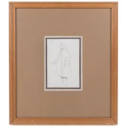 Swiss/French School (19th century): Donkey Heading to Market and Figural Studies, three ink sketches, one indistinctly signed and inscribed, max 17cm x 11cm (3)