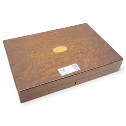 Oak box and contents of coins including German 5 Mark 1935, four QEII 1953 crowns etc