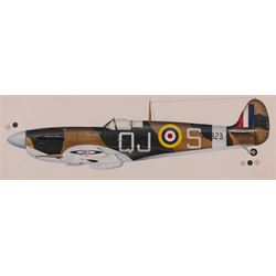 John Batchelor (British 1936-2019): Aircraft Studies, set of eleven gouaches variously signed and inscribed, max 35cm x 52cm (11)