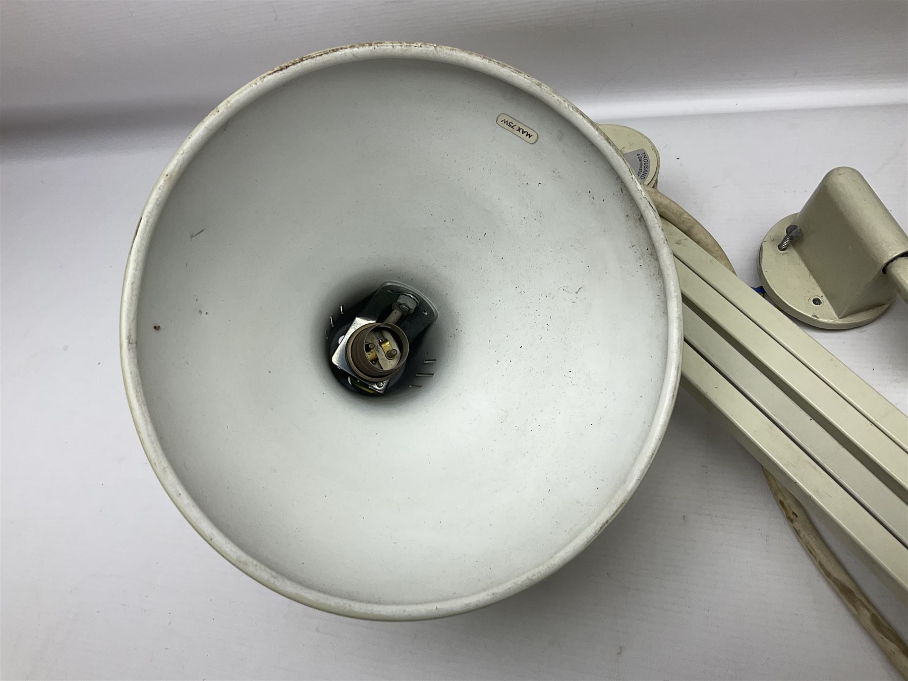 Pair cantilever wall mounted lamps 