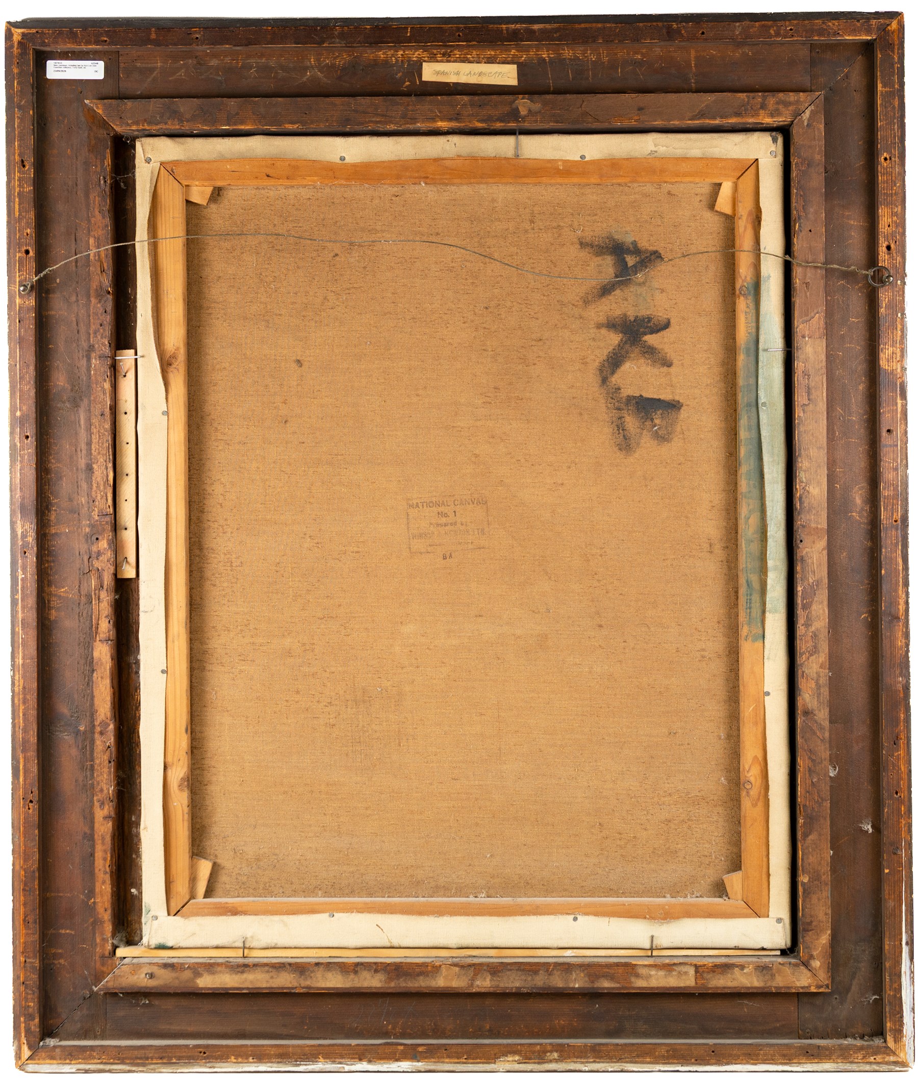 Tony Bartl (Czech 1912-1998): 'Spanish Landscape', oil on canvas signed and indistinctly dated, titled on label verso, in carved wood frame 60cm x 75cm