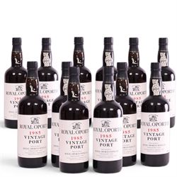Royal Oporto, 1985, vintage port, 75cl, 21% vol, twelve bottles cased