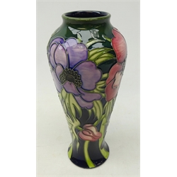  Moorcroft Anemone Tribute pattern vase designed by Emma Bossons, dated 2003, H20.5cm   