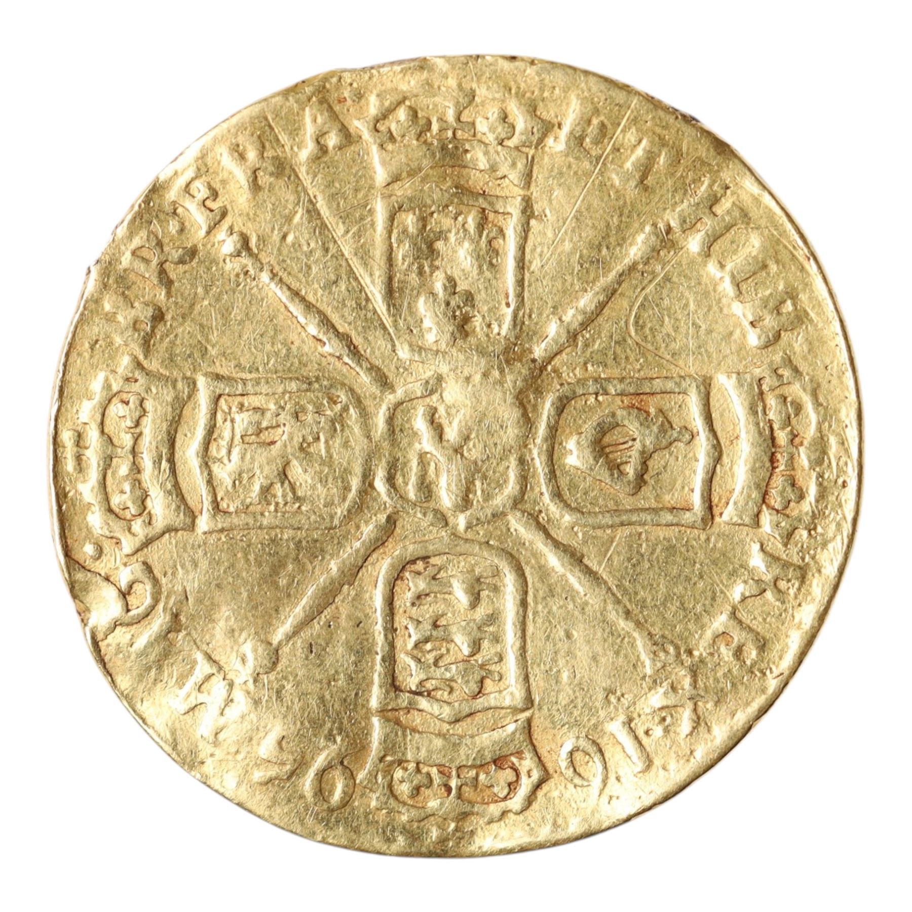 William III 1695 gold half guinea coin