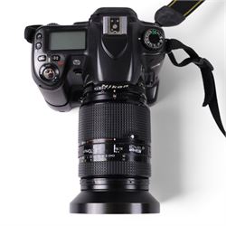 Nikon D80 camera, serial no. 2017183, with Nikon AF Nikkor 1:2.8 35-70mm lens, serial no. 312406, with Sigma carry case