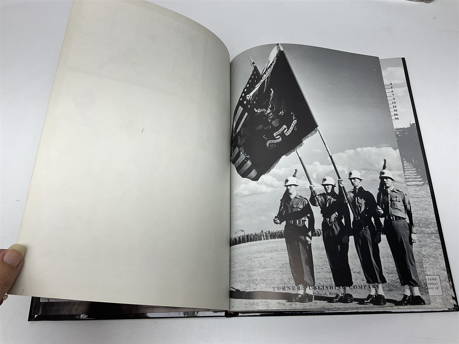 Four reference books of US Military interest comprising Basic Training US Army Training Center Infantry Fort Jackson, South Carolina; two books on the 43rd Infantry Division; and WW2 Combat Squadrons of the USAF; and three other books including German Army & Navy Uniforms and Insignia 1871-1918 (7)