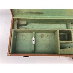 Canvas and leather bound shotgun case, up to 30.5” barrels