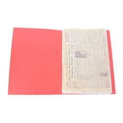 WWII collection of fourteen magazines from British Newspapers 1942-1945 contained in prese...