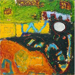 Gillian Ross Kelsey (British 1935-2025): 'Under the Light of the Moon, mixed media on boar...