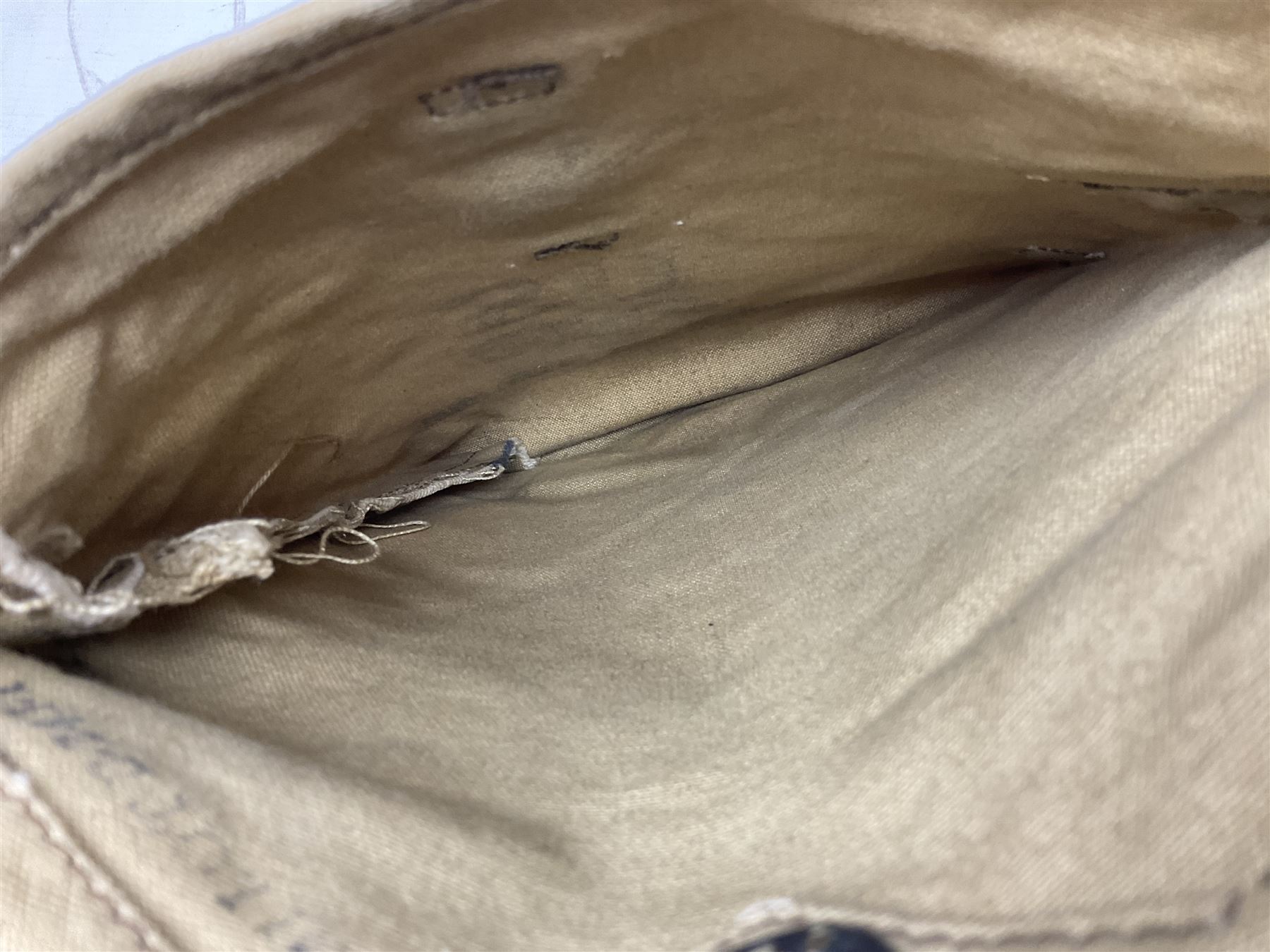 WW2 US gas mask bag cover, marked Training Gas Mask M1A1, probably D-Day/Normandy period 1944