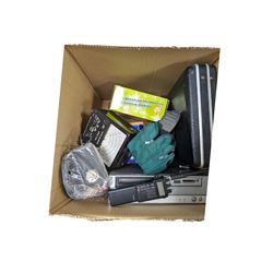 Electrical testing equipment, including Taylor valve voltmeter and a Maplin tester, together with a Union Brothers soldering station etc