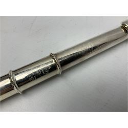 Buffet Crampon Paris three-piece flute, marked Cooper Scale AKC E, serial no.715182; cased