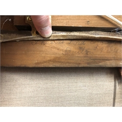 English School (19th century): Portrait of a Whitebred Shorthorn Heifer in Landscape setting, oil on canvas indistinctly signed, 61cm x 75cm
Notes:  the stretcher is inscribed 'J Thomas Ford Esq., Burton Pidsea' (East Yorkshire), there is a listing in Burton Pidsea's history '.....one of the larger houses certainly built on a new site was Bramhill House. Thomas Ford, farmer, mortgaged its site, Bramer Hill close, and other lands in 1844 for £3,000, and the house was evidently built soon afterwards