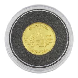 Queen Elizabeth II Tokelau 1999 fine gold 1/25 ounce 'Hina Ma Te Kea' coin from 'The Smallest Gold Coins of the World Collection', with certificate