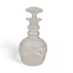 Quantity of table glass including Stuart liqueur decanter, Edinburgh bowl, three Roemer style wine glasses, etched glasses, heavy cut glass bowls etc, together with a Victorian silver-plated presentation goblet for Glasgow Academical Club, Athletic Sports, 1871, in two boxes