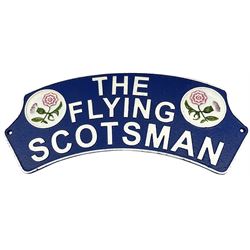 Cast metal sign 'The Flying Scotsman', W40cm