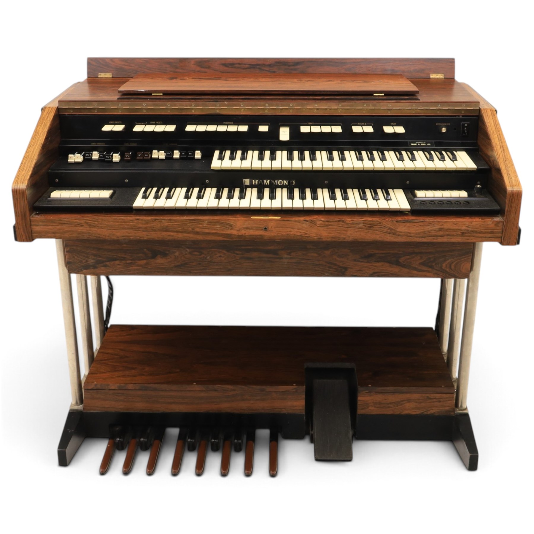 Hammond TTR 100 electric organ, with a palisander effect veneer, H94cm, W110cm