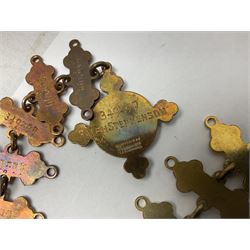 Four St John's silver fobs, together with two silver Directors Ambulance shield fobs and two other St Johns items 