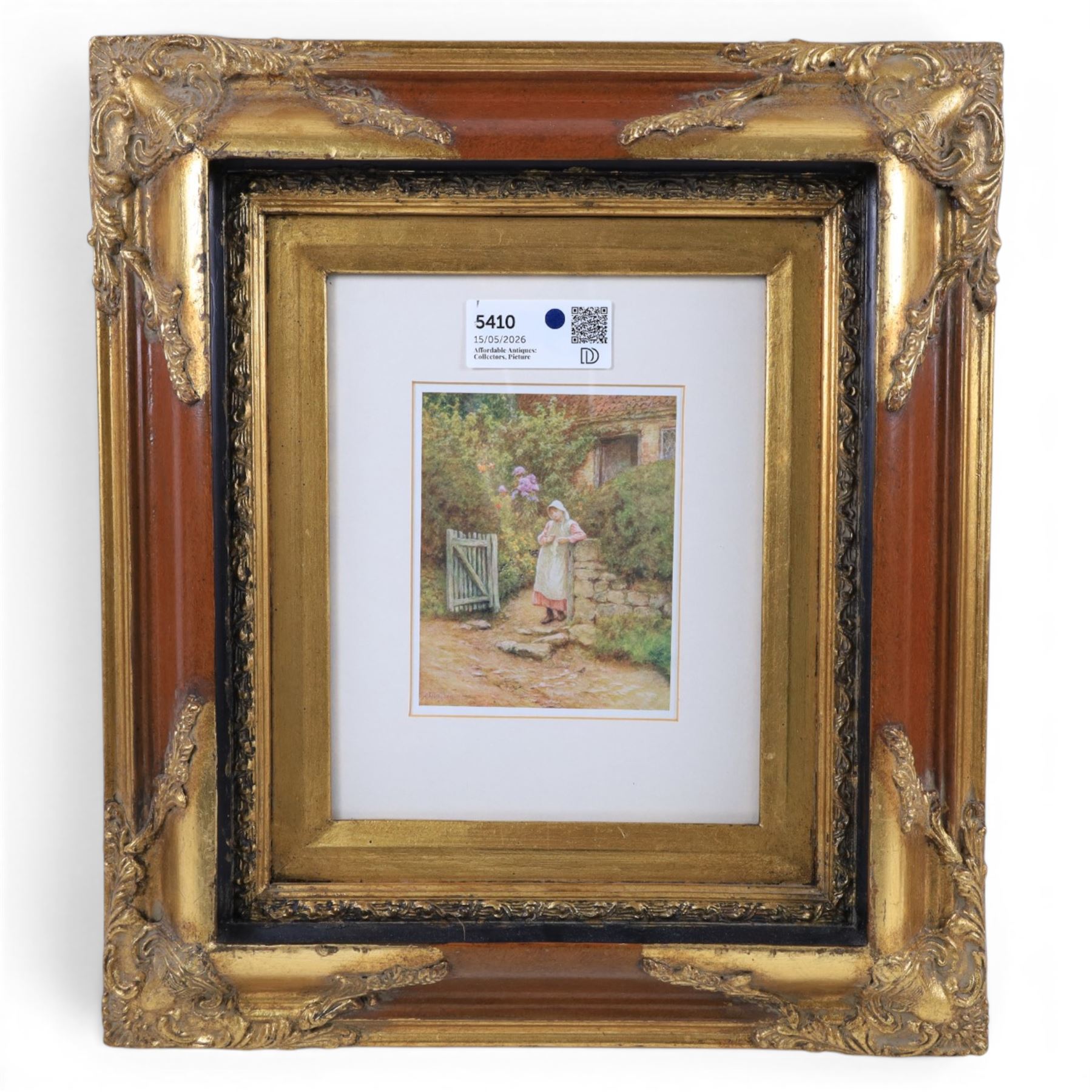 Pair of heavy framed Helen Allingham prints, overall 44cm x 39cm (2)
