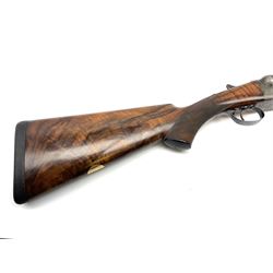 Very fine Westley Richards 12-bore side-by-side double barrel boxlock ejector live pigeon sporting gun, c1910, very heavy and thick 76.5cm blued tightly choked barrels with 2.5