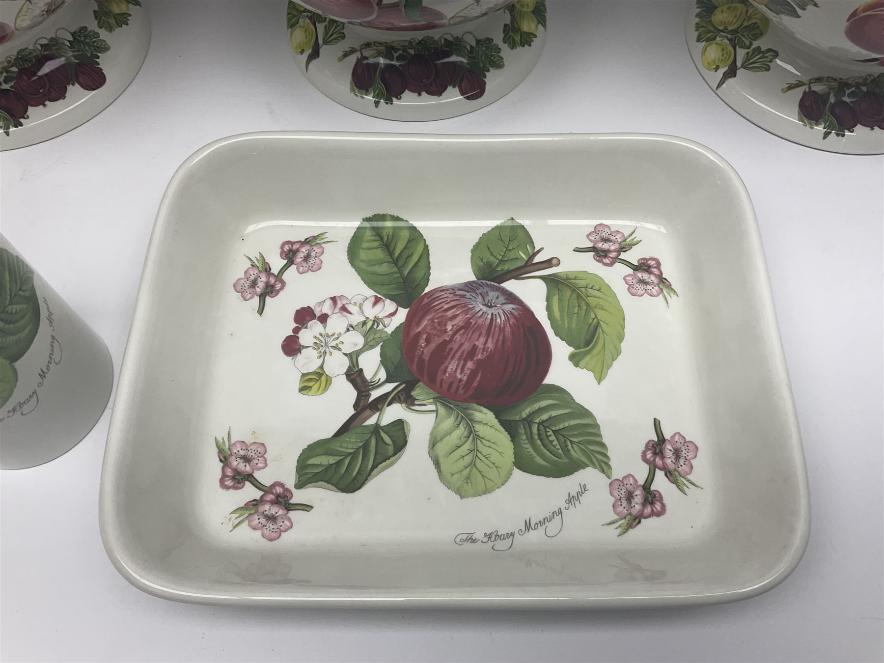 Three Portmeirion soup tureens with covers and ladles, together with vases, large bowls and other Portmeirion items