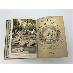 Three Childrens books, comprising Father Tuck's Once Upon a Time and two french books by Hachette et Cie, together with a folder of Ours The Magazine of Reckitts