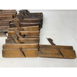 Large collection of woodworking planes, to include examples by marsden brothers 