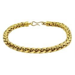 18ct gold foxtail link bracelet, with hook clasp, London 1998, approx 40.13gm