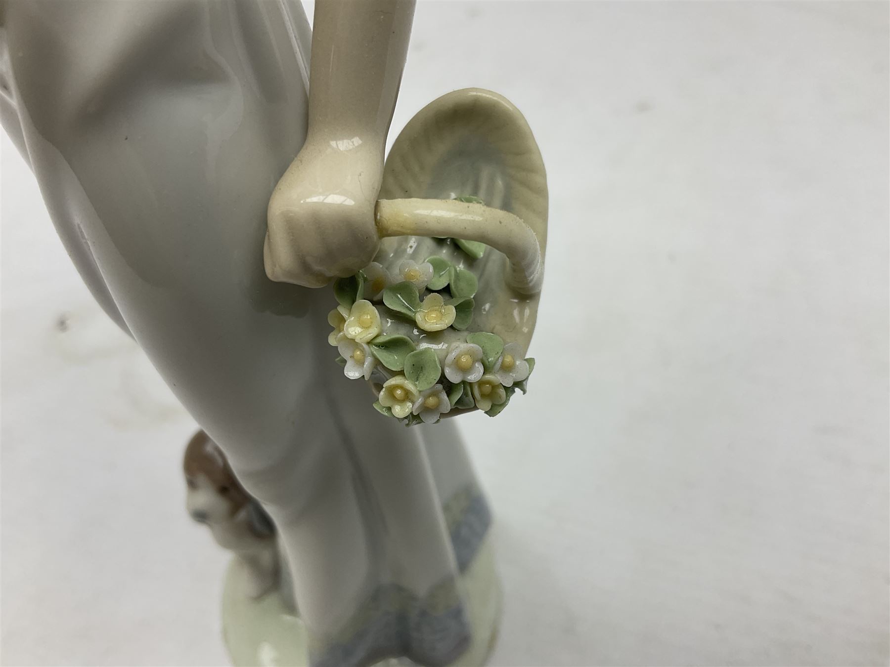 Three Lladro figures, comprising Garden Classic, signed no 7617, Summer Stroll no 7611 and Best Friend no 7620, all with original boxes, largest example H24cm 